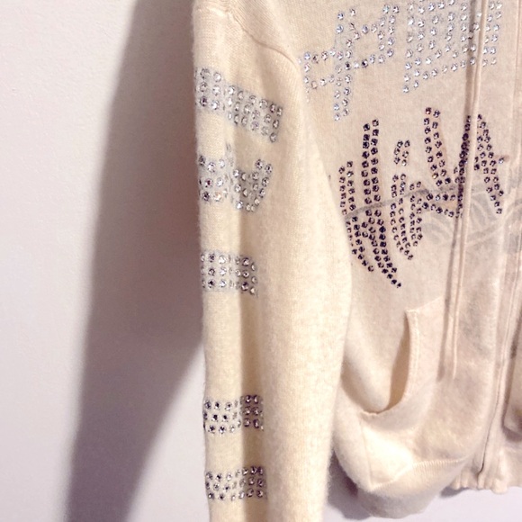 NWOT Vintage Great China wall cream limited edition  cashmere zip up  sweater - Picture 4 of 8